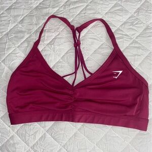 Ruched Strappy Sports Bra